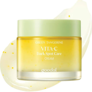 Goodal Green Tangerine Vita-C Dark Spot Care Cream 50ml, a serum and cream for brightening and reducing dark spots.