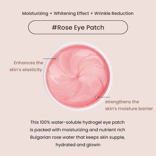 Heimish Bulgarian Rose Hydrogel Eye Patch pack with 60 eye patches for soothing and hydrating under-eye care.