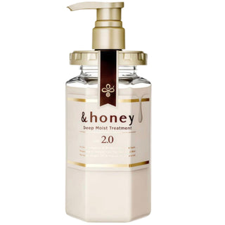 Cream container of &HONEY Vicrea Deep Moist Treatment hair cream, showing the product label and packaging.
