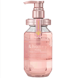 &HONEY Vicrea Melty Moist Repair Shampoo in 1.0 liters, showing the shampoo bottle with label and cap.