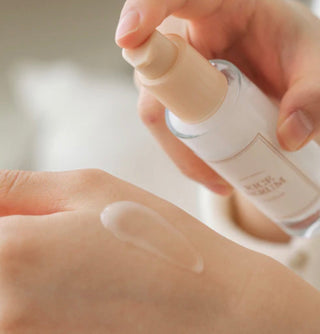I'm From Rice Serum for dull skin, featuring a clear bottle with a dropper, designed to brighten and nourish the complexion.
