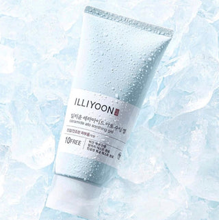 Illiyoon Ceramide Ato Soothing Gel in a clear jar, showing its smooth, transparent gel texture for soothing and hydrating skin.