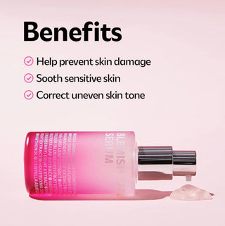 ISOI Blemish Care Up Serum 35mL, clear glass bottle with dropper cap, showcasing the skincare serum inside.