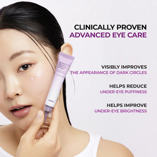 Jumiso Niacinamide 5+ dark circle correcting eye cream in a 15ml tube, designed to reduce dark circles and brighten the eye area.