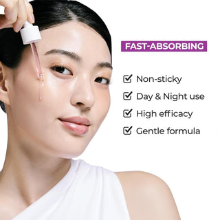 JUMISO Niacinamide 20 Serum in a 40ml bottle, clear liquid with dropper applicator, designed for brightening and skin clarity.
