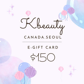KBeauty Canada gift card featuring elegant design, ideal for gifting K-beauty products and skincare services.