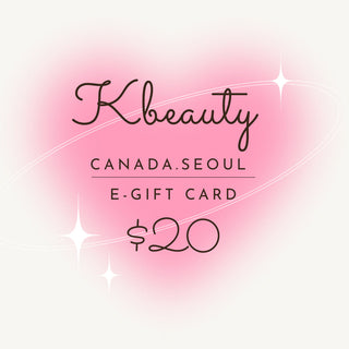 KBeauty Canada gift card featuring vibrant design, perfect for gifting beauty products and skincare services.