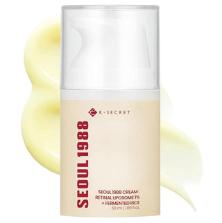 KSECRET Seoul 1988 Cream with retinal liposome 1% and fermented rice in a 50mL jar, smooth cream for skin rejuvenation.