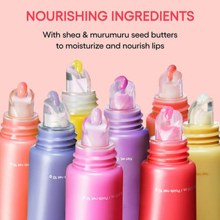 Laneige Lip Glowy Balm in various shades, featuring moisturizing lip balm with a glossy finish from the Laneige Lip Glowy Balm collection.
