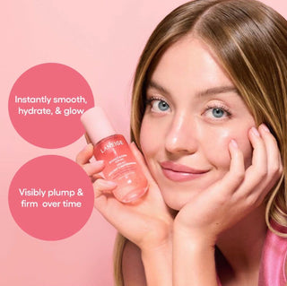 Mini sample of Laneige Bouncy & Firm Serum showing the small vial with product label and clear liquid inside.