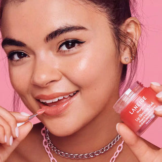 Laneige Lip Sleeping Mask EX in pink, a moisturizing overnight lip treatment in a 3g container.