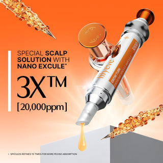 Lilyeve GROW:TURN Exosome Spicule Ampoule 3000, 10mL, with transparent glass bottle and dropper for skincare treatment.