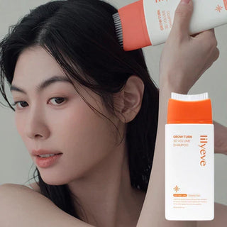 Damaged Box Grow Turn 3D Volume Shampoo 200ml bottle with damaged packaging, natural hair care product from Damaged Box.