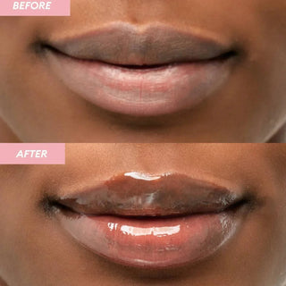 APIEU Honey & Milk Lip Oil in mint flavor, 5g, showing the sleek tube with a mint-green cap and soft, shiny lips.
