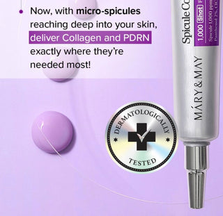 Mary&May Spicule Collagen PDRN 1000 Shot cream jar with a sleek design, showcasing the skincare product in a clean, elegant setting.