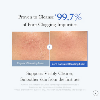 Medicube Zero Pore Clearing Capsule Cleansing Foam 120g, creamy foam with pore-clearing ingredients for deep cleansing.