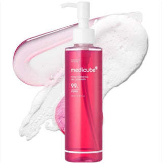 Medicube PDRN Hydrating Gel Cleansing Gel, 200mL, with a clear gel texture and skincare benefits visible in the image.