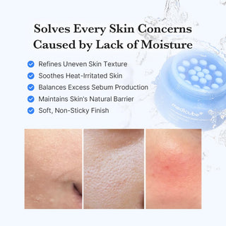 Medicube Hyaluronic Moisturizing Capsule Cream in a 50g jar, featuring a smooth, creamy texture for hydrating skin.