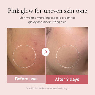 Medicube PDRN Pink Collagen Capsule Cream jar showing the pink lid and product label, highlighting skincare cream for nourishing skin.