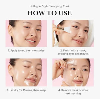 Medicube Collagen Night Wrapping Mask, 75mL, soothing face night mask with collagen for hydration and skin renewal.
