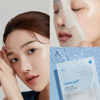 Medicube Zero Pore Cooling Mask 27g face sheet mask with a cooling, hydrating formula, designed to minimize pores and refresh skin