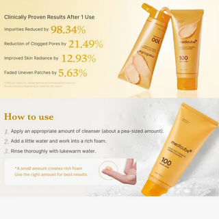 Medicube Kojic Acid Tumeric Toning Cleanser 120g, facial cleanser with brightening ingredients, displayed in the image.