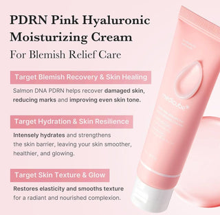 Medicube PDRN Pink Hyaluronic Facial Cream, moisturizing cream in 50mL jar with pink packaging, for hydrating and nourishing skin