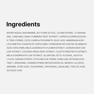 Medicube Kojic Acid Turmeric Niacinamide Serum in a 30mL bottle, showcasing the serum's sleek packaging and clear liquid inside.
