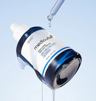 Medicube Zero Pore One Day Serum bottle, 30mL, with sleek design and pump dispenser, suitable for skincare and pore tightening.