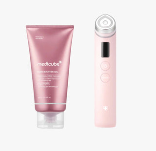 Medicube PDRN Booster Gel 300mL soothing gel in a clear jar, designed for skin hydration and regeneration.