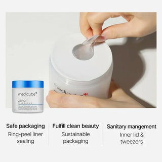 Medicube Zero Pore Pad Mild toner pads, 70 pieces, for gentle pore cleansing and skin refinement.