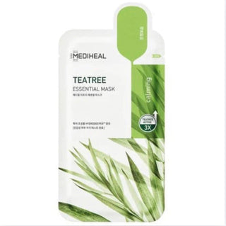 Mediheal Teatree Essential Face Sheet Mask, 24ml, soothing skincare mask with natural teatree extract for clear, refreshed skin.
