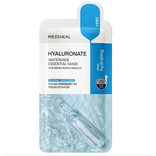 Mediheal Watermide Essential Face Sheet Mask, 24mL, hydrating skincare mask for refreshed and moisturized skin.