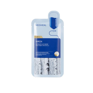 Mediheal Dermaplus Face Sheet Mask 22mL, hydrating and soothing skincare mask with natural ingredients, in a sealed package.