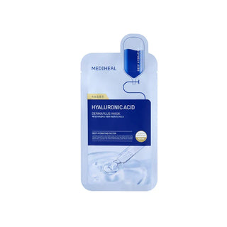 Mediheal Dermaplus Face Sheet Mask 22mL, soothing skincare mask with natural ingredients, designed for facial hydration and revitalization.