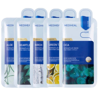 Mediheal Dermaplus face sheet mask in a 22mL package, designed for skincare and hydration.