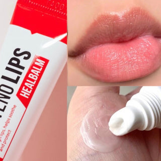 Mediheal Labocare Pantenolips Healbalm lip balm tube with clear label and white cap, designed for soothing and moisturizing lips.