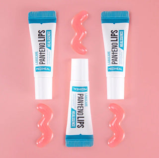 Mediheal Labocare Pantenolips Healssence lip balm in 10mL tube, moisturizing and soothing for dry, chapped lips.