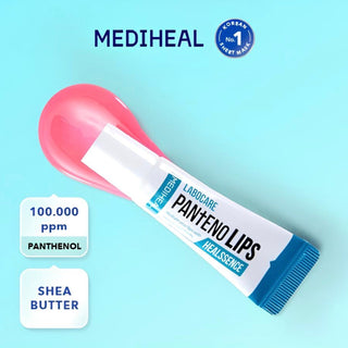 Mediheal Labocare Pantenolips Lip Balm in 10mL tube, soothing and hydrating lip care product with Pantenol for dry lips