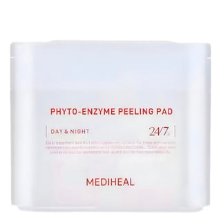 Mediheal Phyto-Enzyme Peeling Pads in a 200mL bottle, featuring 90 toner pads for gentle exfoliation and skin renewal.