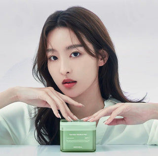 Mediheal Teatree Trouble Pad toner pads in a 170mL container with 100 pads, designed for clear, refreshed skin.
