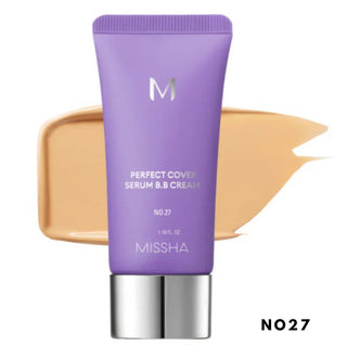 MISSHA M Perfect Cover Serum BB Cream in 50ml tube, smooth texture, natural beige shade, ideal for even skin tone and coverage