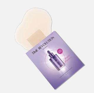 MISSHA Time Revolution Night Repair Ampoule Mask, 30g face sheet mask with nourishing serum visible on the sheet.