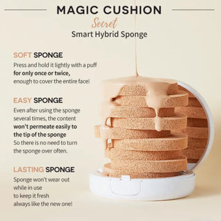 MISSHA Magic Cushion Cover Lasting foundation in 15g with compact case, showcasing smooth, even-toned skin finish.