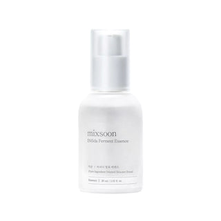 Bifida Ferment Essence by Mixsoon in a 30ml bottle, featuring clear liquid and minimalist label design for skincare.