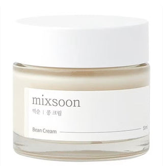 Mixsoon Bean Cream moisturizer in a jar, showcasing its smooth, creamy texture for nourishing skin care.