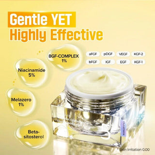 Numbuzin No.5 Vitamin Glutathione dark spot laser cream in a 50mL jar, showing the cream's smooth texture and packaging.