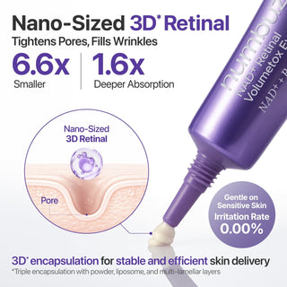 Numbuzin No.9 NAD+ Retinal Volumetox Eye Cream tube, 20ml, showing the sleek packaging and product details.