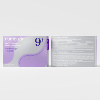 Numbuzin No.9 NAD Collagen Under Eye Patches shown on a white surface, designed to reduce puffiness and fine lines around the eyes.
