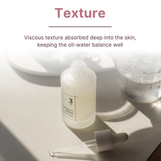 Numbuzin No.3 Skin Softening Serum in a clear glass bottle with dropper for nourishing skin care.